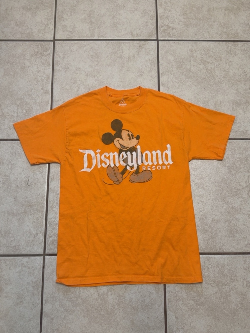 Hanes Orange Disneyland Resort Mickey Graphic Tee - Men’s Short Sleeve